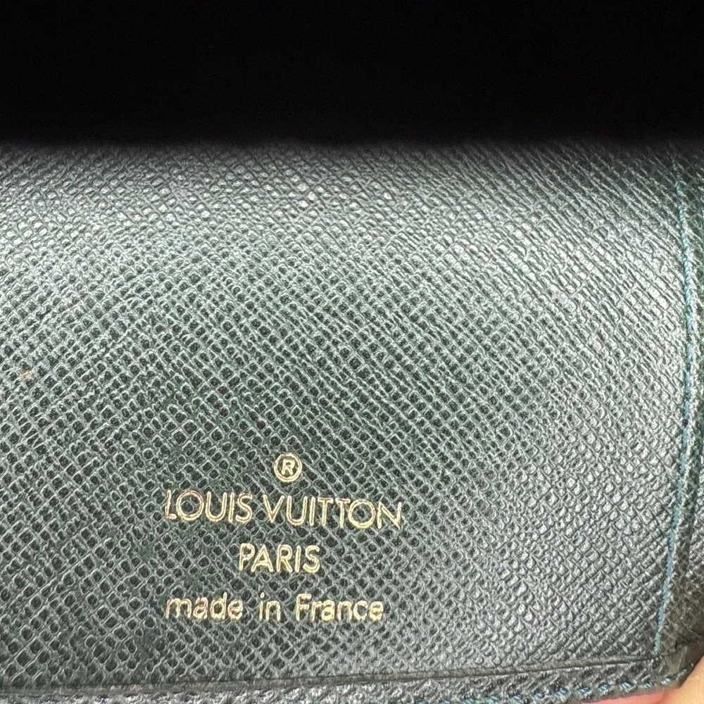 Louis Vuitton Monogram Long Wallet‎ Green Taiga Leather#343